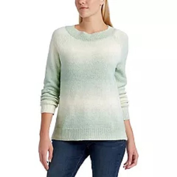 Women's Chaps Boatneck Sweater in Blue Multi Size XXL Retail $70.00 - Picture 1 of 7